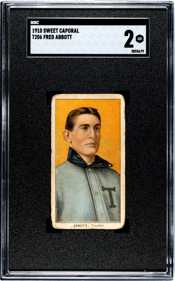 1910 Sweet Caporal T206, Fred Abbott, SGC Grade 2. (1 of 2)