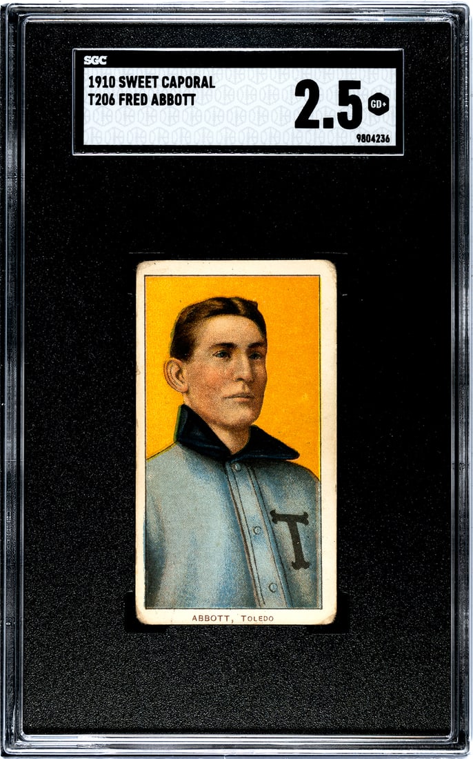 1910 Sweet Caporal T206, Fred Abbott, SGC Grade 2.5. (1 of 2)
