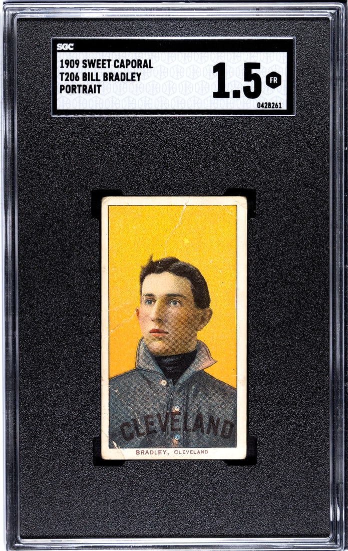 1909 Sweet Caporal T206, Bill Bradley, Portrait, SGC Grade 1.5. (1 of 2)