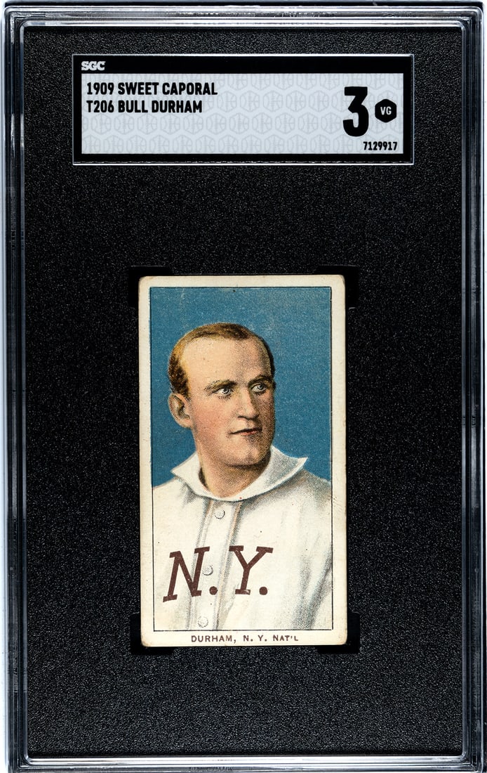 1909 Sweet Caporal T206, Bull Durham, SGC Grade 3. (1 of 2)