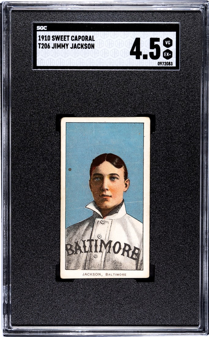 1910 Sweet Caporal T206, Jimmy Jackson, SGC Grade 4.5.: 1910 Sweet Caporal T206, Jimmy Jackson, SGC Grade 4.5.
