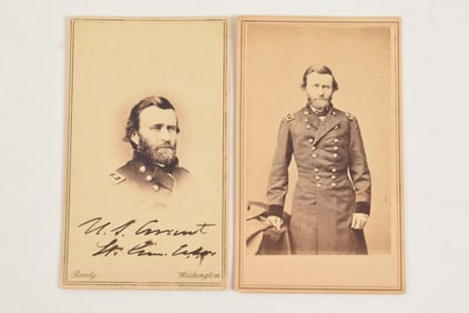 [2] Ulysses S. Grant CDV photographs. 1) Brady, Washington D.C. Inscribed or signed U.S. Grant