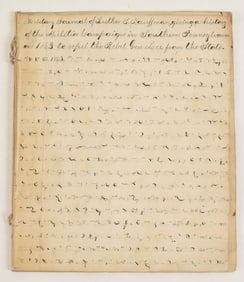 Rare 1863 Civil War journal regarding expelling general Lee from Pennsylvania. Written by Private