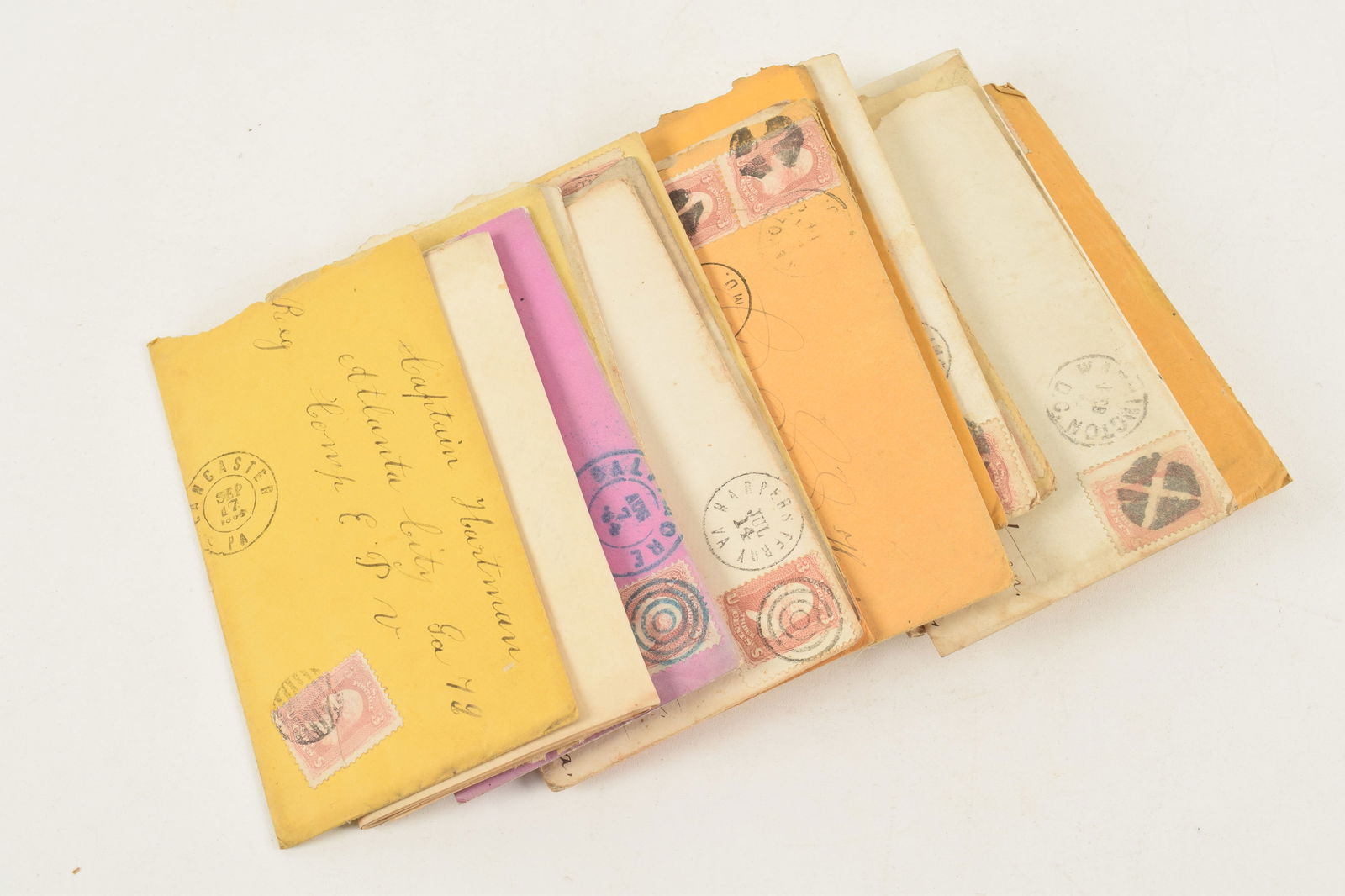 Lot of Civil War letters pertaining to Captain Samuel Hartman, brother-in-law to Luther Kauffman who (1 of 3)