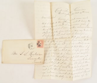 Civil War letters. 1) From Dave Hartman to Capt. Samuel Hartman 1865 regarding setting up voting for