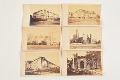 7 CDV photographs of Civil War era Washington D.C. Tomb of Washington, Smithsonian, Patent Office,