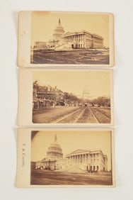 [3] CDV photographs of the US capitol building in Washington D.C. Civil War era.