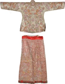 Straights Chinese robe and skirt. Southeast Asia, probably Singapore or Malaysia. 19th century.
