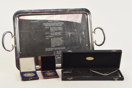 [4] Corinthian Yacht Club presentation medals. 3 sterling silver. 1) Presented for the Chowder Race