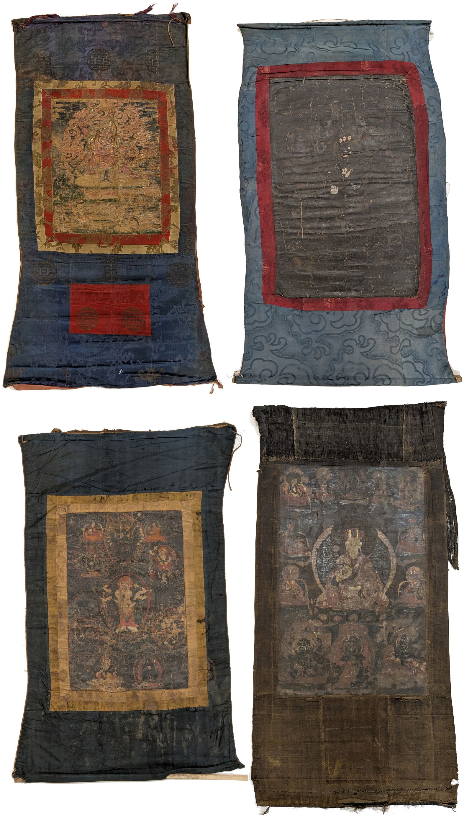 Lot of 4 thangkas. Tibet. 19th century and earlier. (1 of 10)