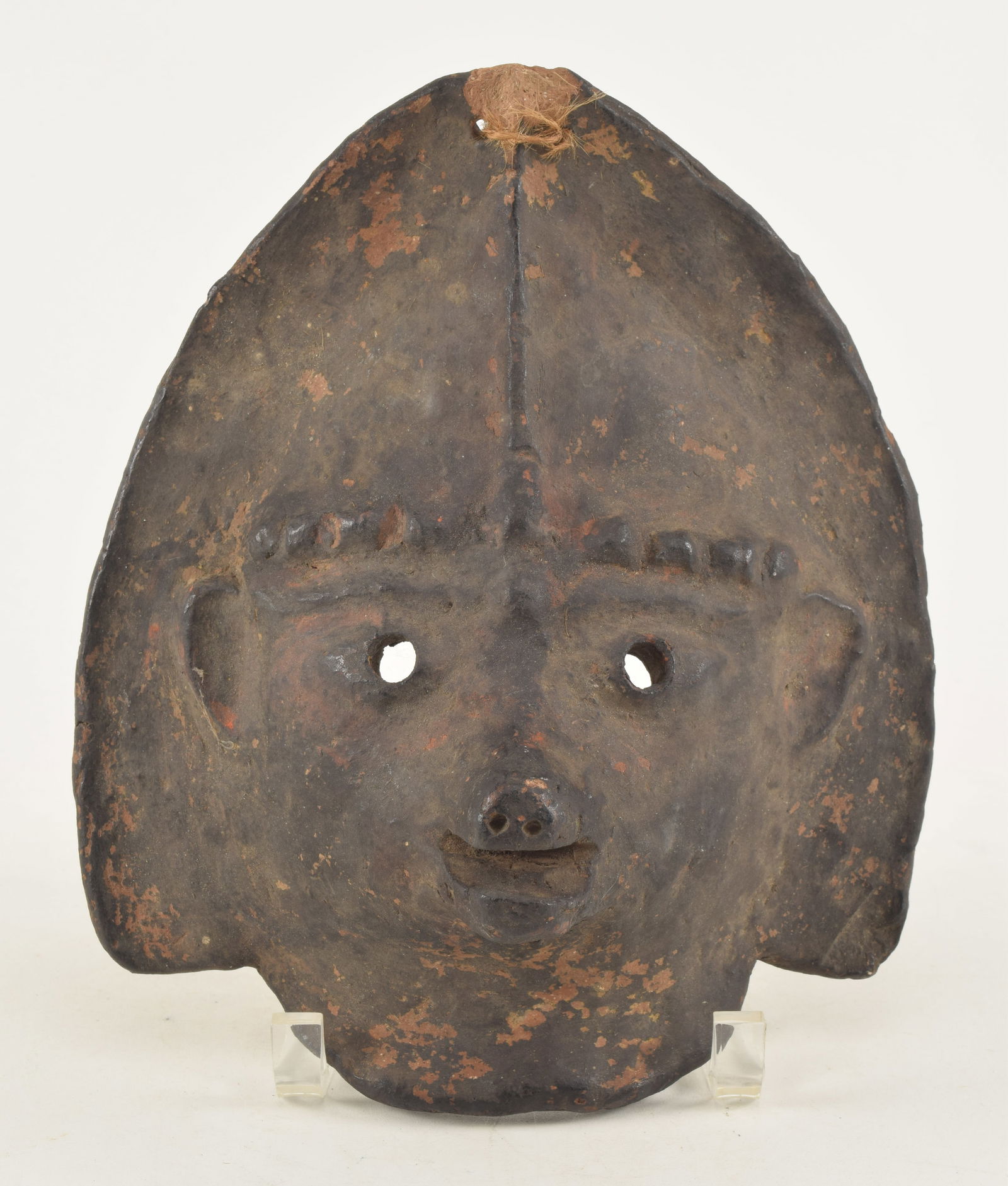 Clay mask. India. 20th century. Pottery. Made in the form of Varahi-Vishnu. (1 of 5)