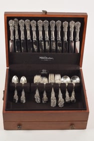 60 Piece Reed & Barton "Francis I" sterling silver flatware service for 12. Including 12 each Dinner