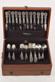 60 Piece Reed & Barton "Francis I" sterling silver flatware service for 12. Including 12 each Dinner (1 of 8)