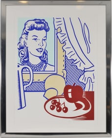 Roy Lichtenstein. "Still Life with Portrait". 1974. Original lithograph and screenprint in colors