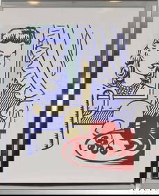 Roy Lichtenstein. "Still Life with Portrait". 1974. Original lithograph and screenprint in colors (1 of 11)