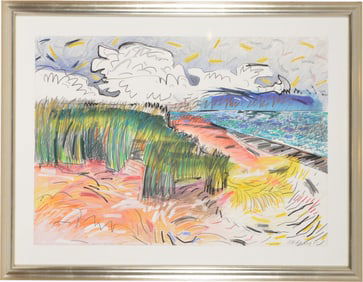 Anne Meredith Barry. Massachusetts/Canada. 1987. "Sand Dunes and Marram Grass". Large seaside
