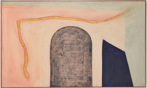 Gautam Vaghela. India. Untitled. Large surrealist image of a snake surrounding figures in a