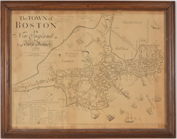 1835 copy by George G. Smith of "The Town of Boston in New England. By Capt. John Bonner 1722".