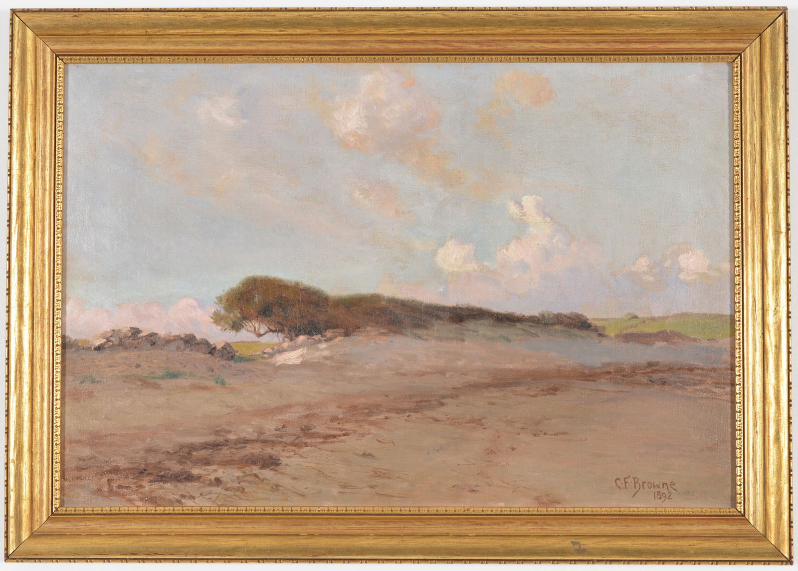 Charles Francis Browne, Massachusetts, Illinois, California 1859-1920. Beach side landscape with (1 of 10)