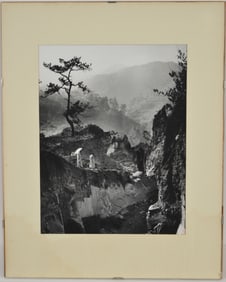 Dong Hong Oai. Chinese. "Crossing the Mountains". Original black and white photograph of figures