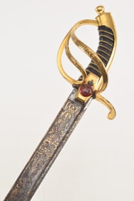Russian Naval officer's m1855 "For Bravery" sword with Order of St. Anna and decorated blade.