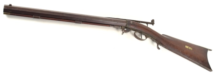 D.H. Hillard under hammer buggy rifle. Serial number on barrel and hammer 1697. Barrel stamped DH