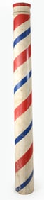Large cylidrical column painted as a barber pole, early 20th Century.