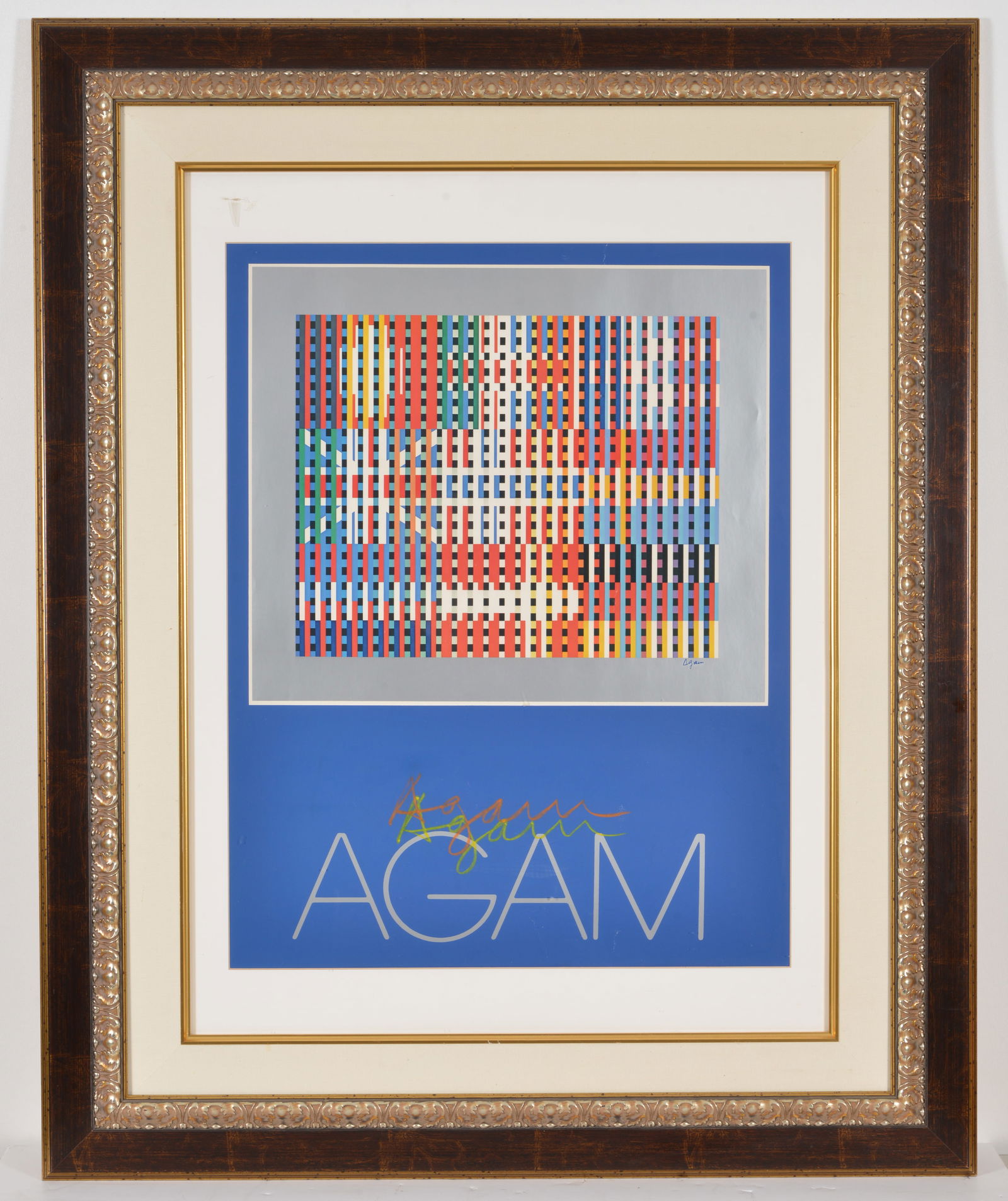 Yaacov Agam. Flags of All Nations. Hand signed silk screen. Framed. Overall size 45 x 36.5in (1 of 5)