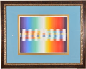 Yaacov Agam. Integrated Rainbow Hand signed serigraph, edition 108/180. Framed. Overall size 41 x 51