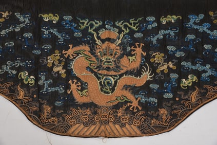 Chao Foo fragment. China. 18th century. 33in length. Wear and losses.