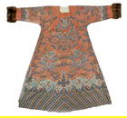 Imperial robe. China. 18th/19th century. Gauze weave embroidered with dragons and auspicious emblems