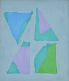 Edwin Ruda. New York 1922-2014. Geometric Abstraction. Oil on canvas. Signed and dated on reverse E.