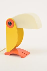 Enea Ferrari mid century modern Italian Toucan lamp. Surface wear in areas consistent with age and