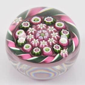 Julie Lewis paperweight. Signed. 2.25in diameter.