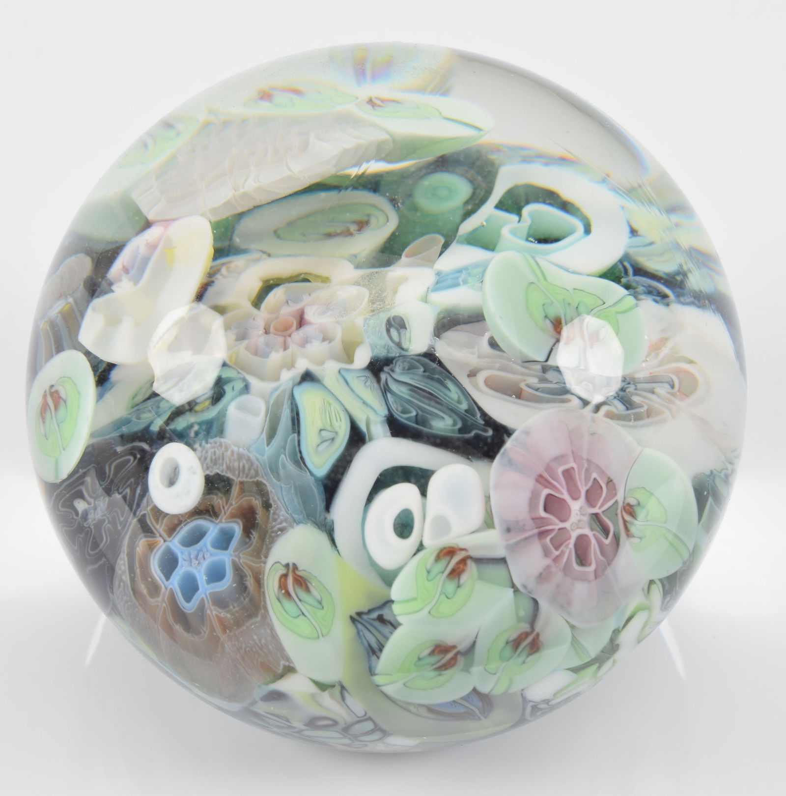 Richard Ritter glass paperweight. Signed and numbered PYC2701. 2.25in high. (1 of 6)