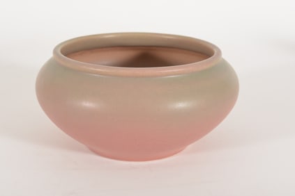 Rookwood art pottery open vases with incised marks. Peach to green glaze, dated 1918, # 928E. Height