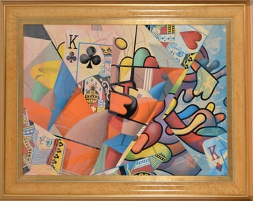 Yankel Ginzburg. "King Lear". Color screenprint. Signed lower left. Inscribed "Artist Proof" lower