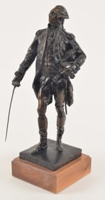 Reproduction bronze figure of Lafayette presented by Lafayette college, after Aime-Jules Dalou.