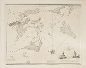 Nathaniel Bowdich 1804 Chart of the Harbors of Salem [Massachusetts]. 2nd state 1834, later