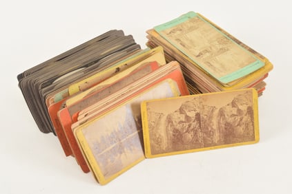 Large lot of early Western U.S. stereoviews, mostly portraying California and Colorado scenes. To