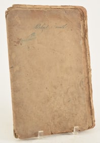 1847 math and geometry manuscript. Owner's name "Robert Smith" and date of 1847 in blue ink on