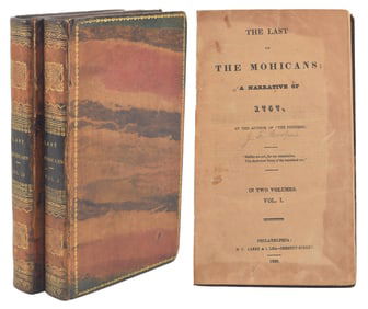 The Last of the Mohicans. James Fenimore Cooper. First American Edition. Philadelphia: H.C. Carey &