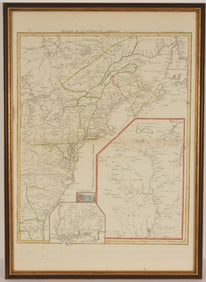 Theatre de la Guerre en Amerique. George Louis Le Rouge. 1777. Copper engraved, hand colored map of