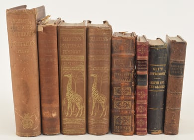 [Natural History] [Astronomy] 8 books, to include: 1) Guy's Elements of Astronomy. Philadelphia,