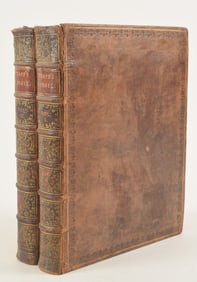1718 The Aeneis of Virgil. 2 volume set translated by Joseph Trapp. London: 1718. Full leather