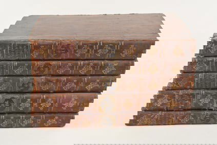 The History of England. Rapin de Thoyras. London: John Harrison, 1784. 5 volume set. Full leather