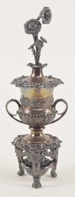 English Georgian sterling silver heated scent garniture bottle. Sheffield 1797 Robert Gainsford (?)