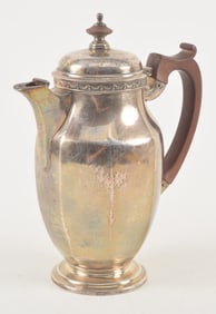 Elkington Co. English sterling silver small ewer or cream jug. Paneled decoration. 7in high. 11.6