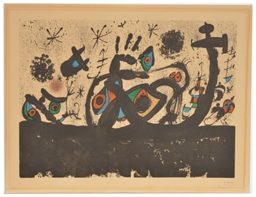 Joan Miro. Homenatge a Joan Prats, Plate XV, circa 1971. Color lithograph on paper, pencil signed to