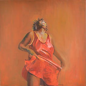 Beverly McIver. American. 2003. Large expressionistic portrait of an African American woman